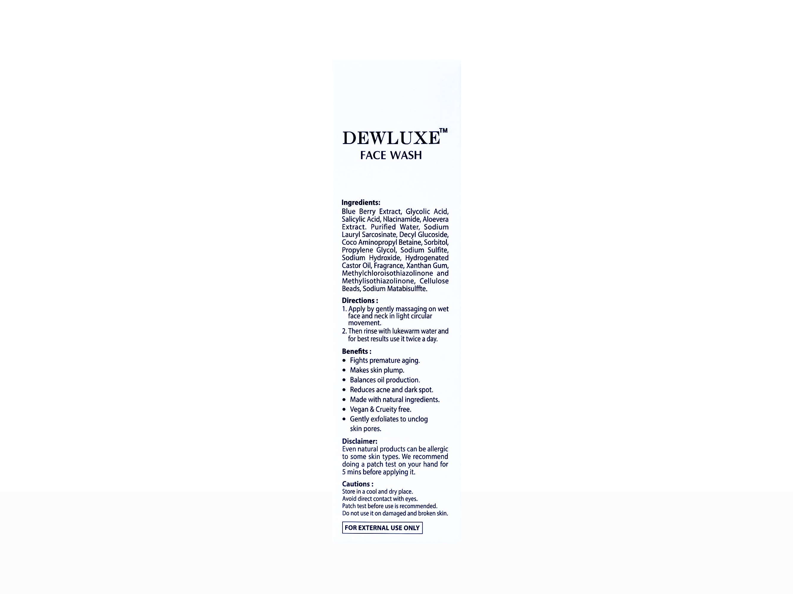 Dewluxe Face Wash