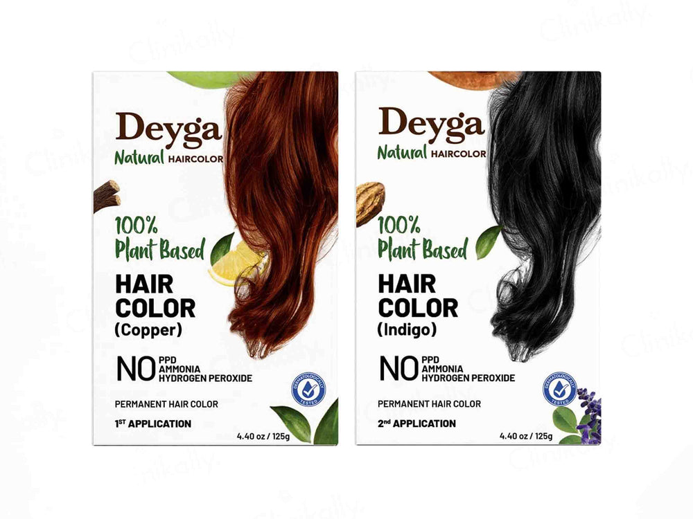Deyga 100% Plant Based Hair Colour Kit - Black