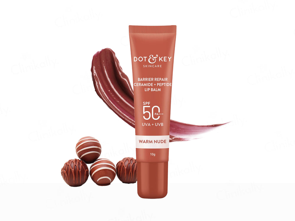 Dot & Key Barrier Repair Ceramide + Peptide Lip Balm SPF 50 PA+++ (Warm Nude)