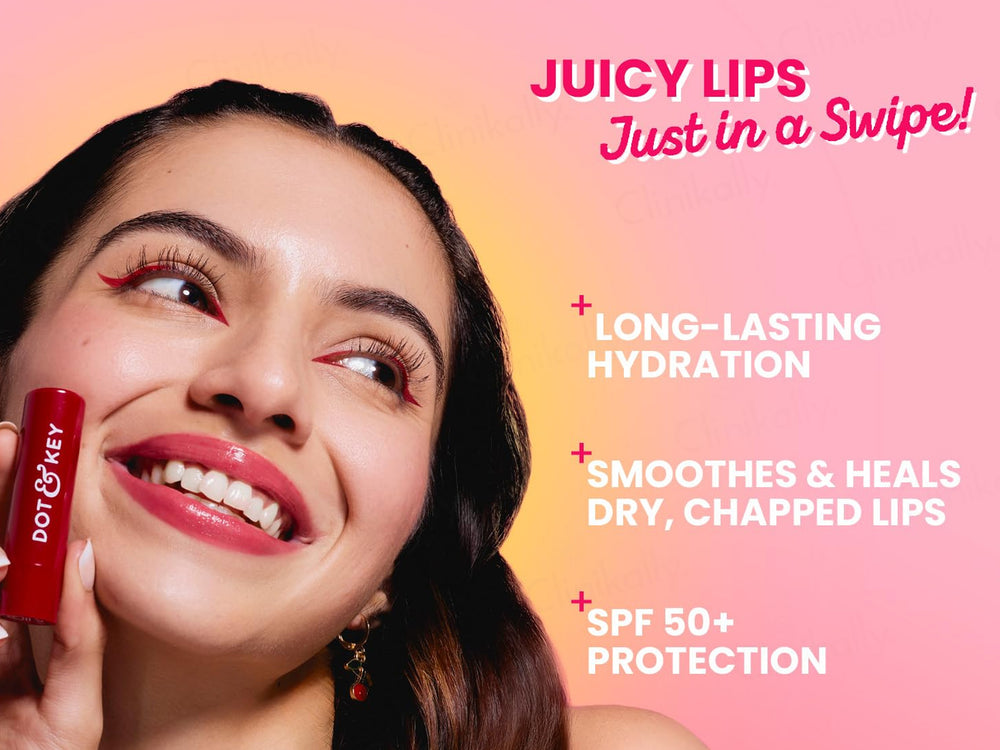 Dot & Key Barrier Repair Hydrating Tinted Lip Balm SPF 50 PA+++ (Cherry Crimson)