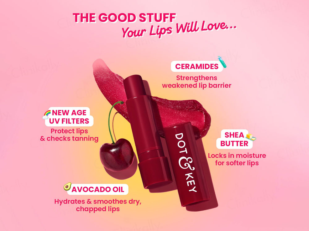 Dot & Key Barrier Repair Hydrating Tinted Lip Balm SPF 50 PA+++ (Cherry Crimson)