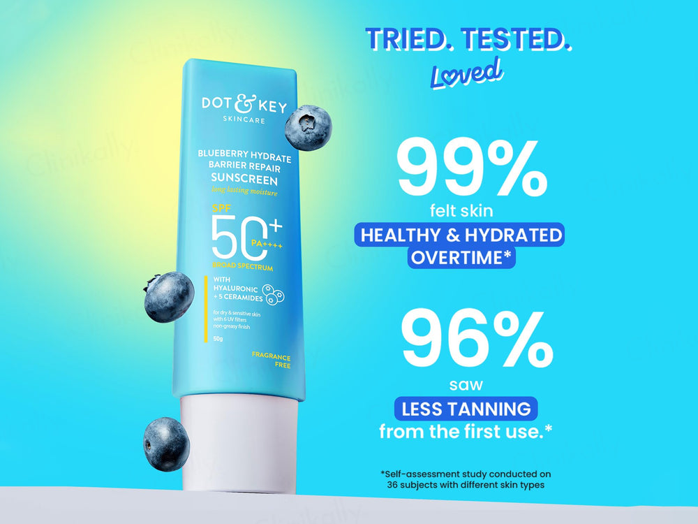 Dot & Key Blueberry Hydrate Barrier Repair Long Lasting Moisture Sunscreen SPF 50+ PA++++