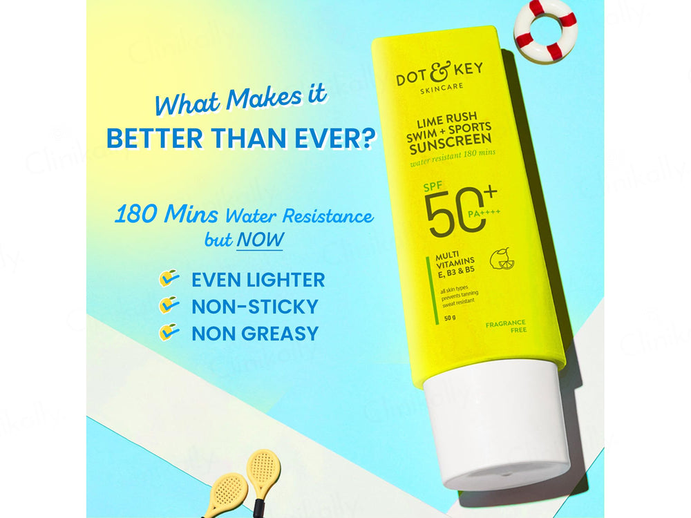 Dot & Key Lime Rush Swim + Sports Water Resistant Sunscreen SPF 50+ PA++++