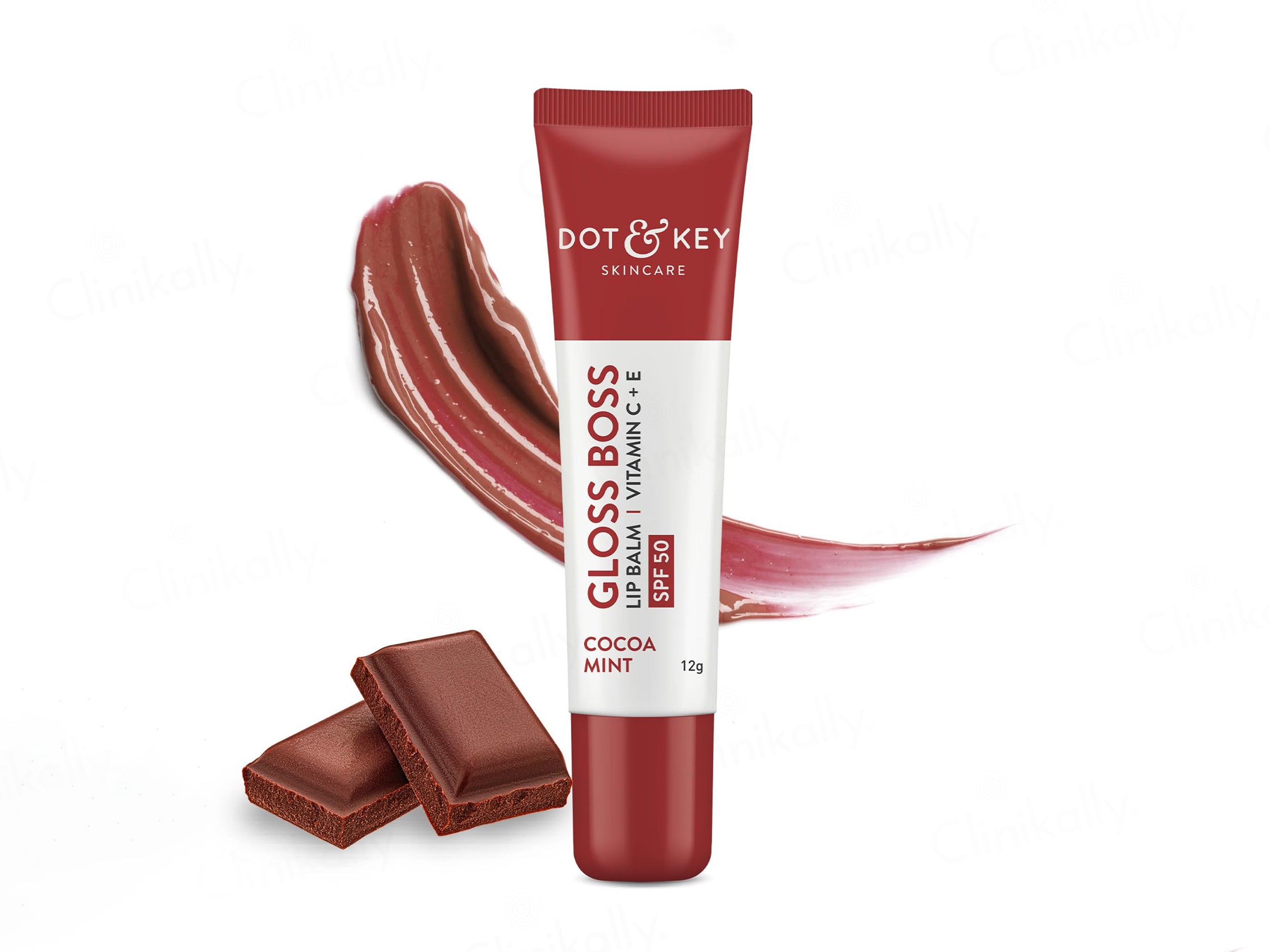 Dot & Key Vitamin C + E Gloss Boss Tinted Lip Balm SPF 50 (Cocoa Mint)