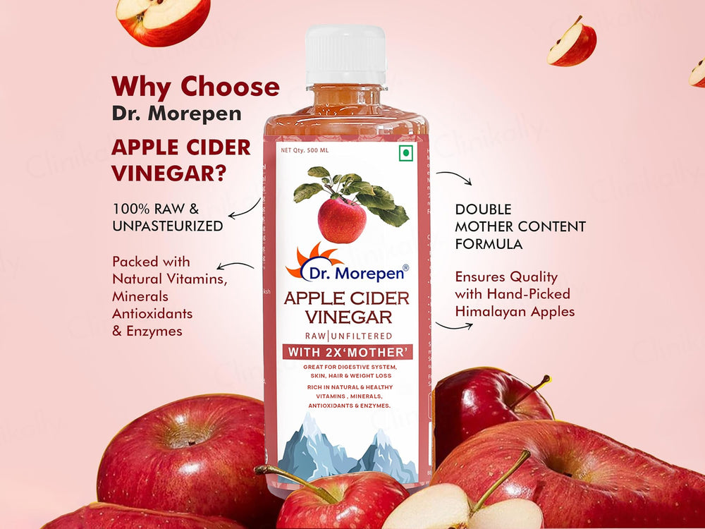 Dr. Morepen Apple Cider Vinegar With 2X Mother (Raw & Unfiltered)