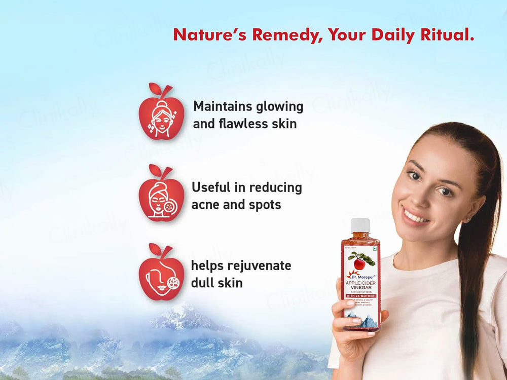 Dr. Morepen Apple Cider Vinegar With 2X Mother (Raw & Unfiltered)