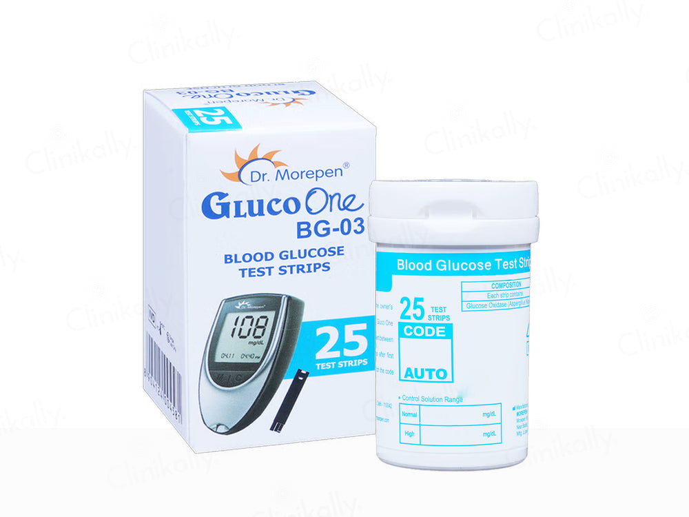 Dr. Morepen GlucoOne BG-03 Blood Glucose Test Strip (Strips Only)
