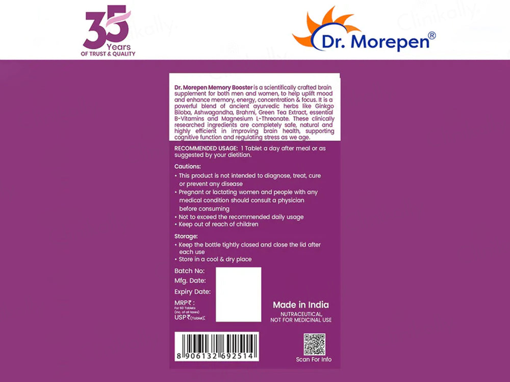 Dr. Morepen Memory Booster Tablet