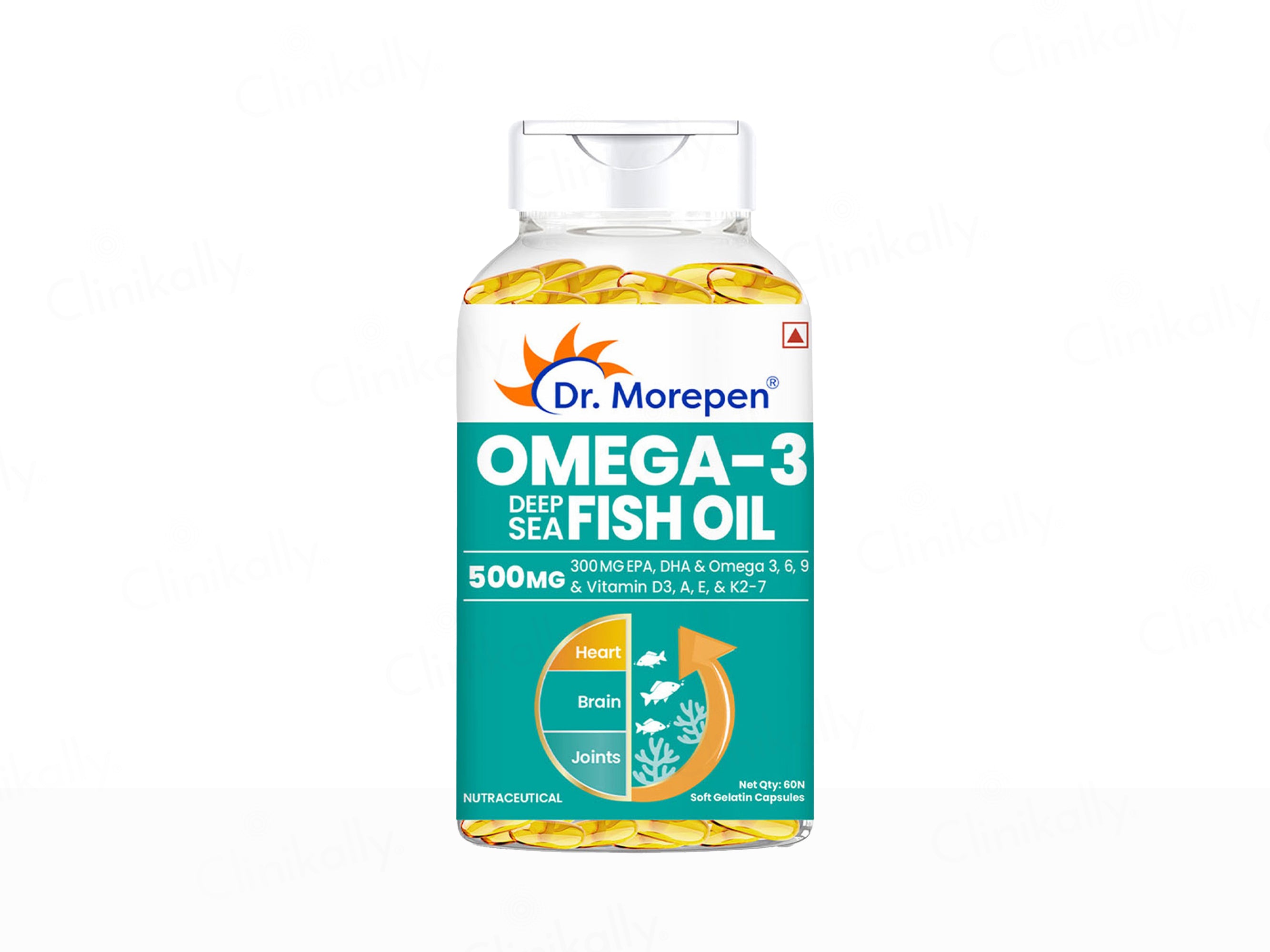 Dr. Morepen Omega-3 Deep Sea Fish Oil 500mg Soft Gelatin Capsule