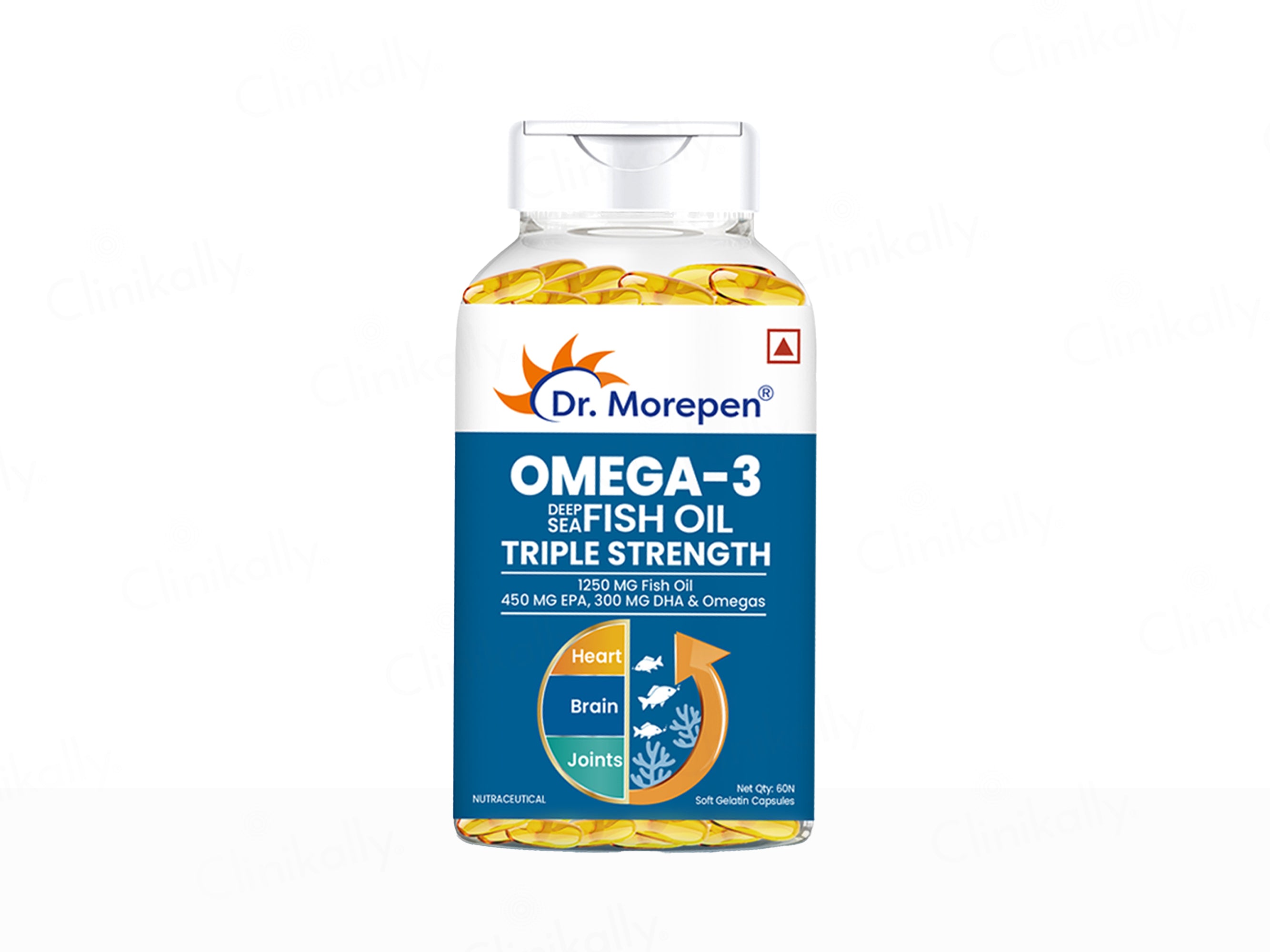 Dr. Morepen Omega-3 Deep Sea Fish Oil Triple Strength Soft Gelatin Capsule