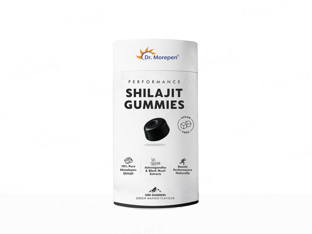 Dr. Morepen Performance Shilajit Sugar Free Gummies - Green Mango Flavour