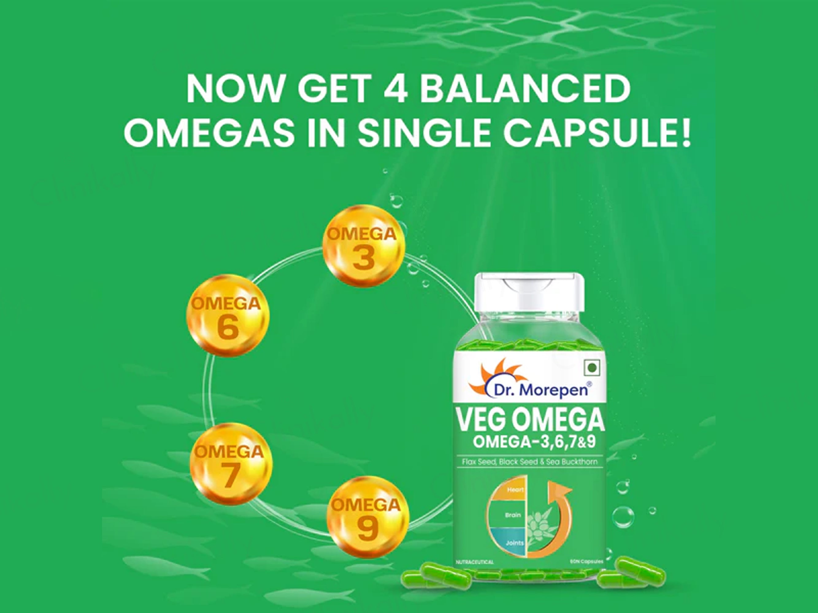 Dr. Morepen Veg Omega-3, 6, 7 & 9 Capsule