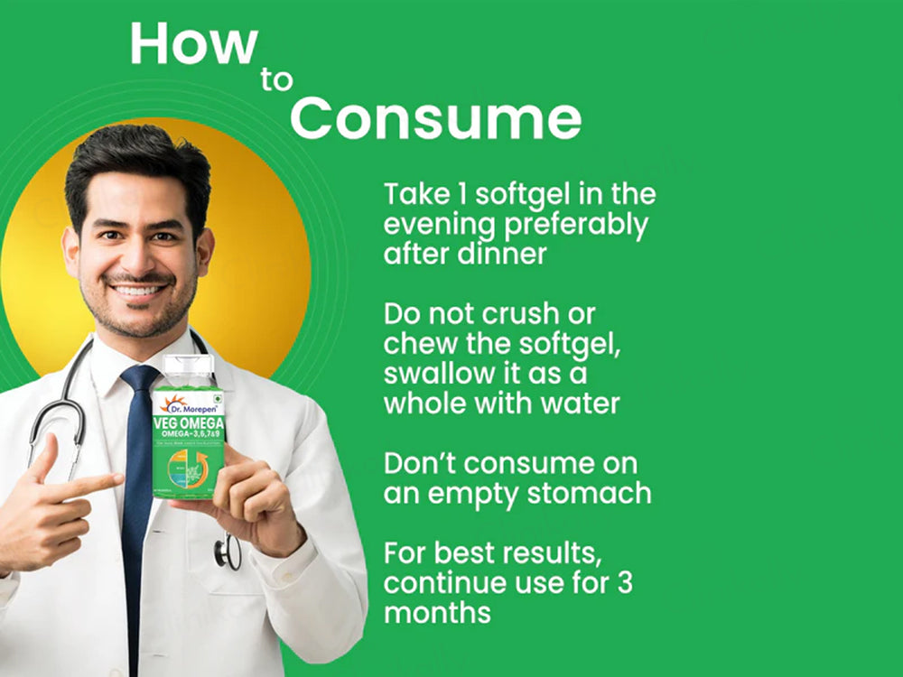 Dr. Morepen Veg Omega-3, 6, 7 & 9 Capsule