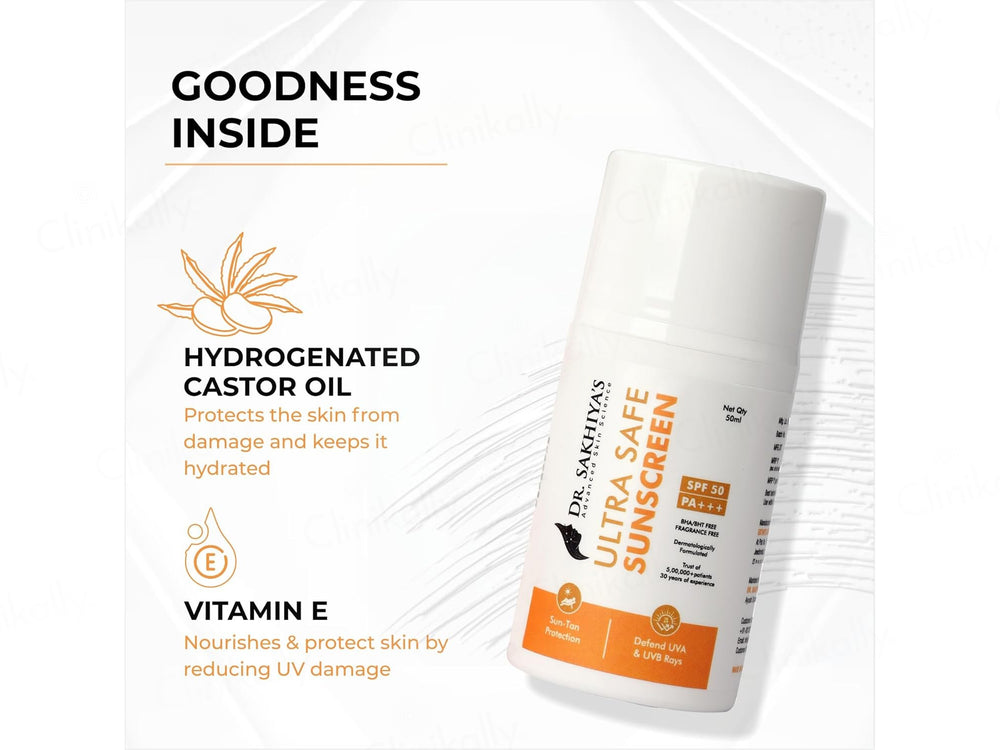 Dr. Sakhiya’s Ultra Safe Sunscreen SPF 50 PA+++