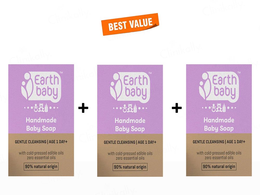 Earth Baby Handmade Gentle Cleansing Baby Soap (Age 1 Day+)