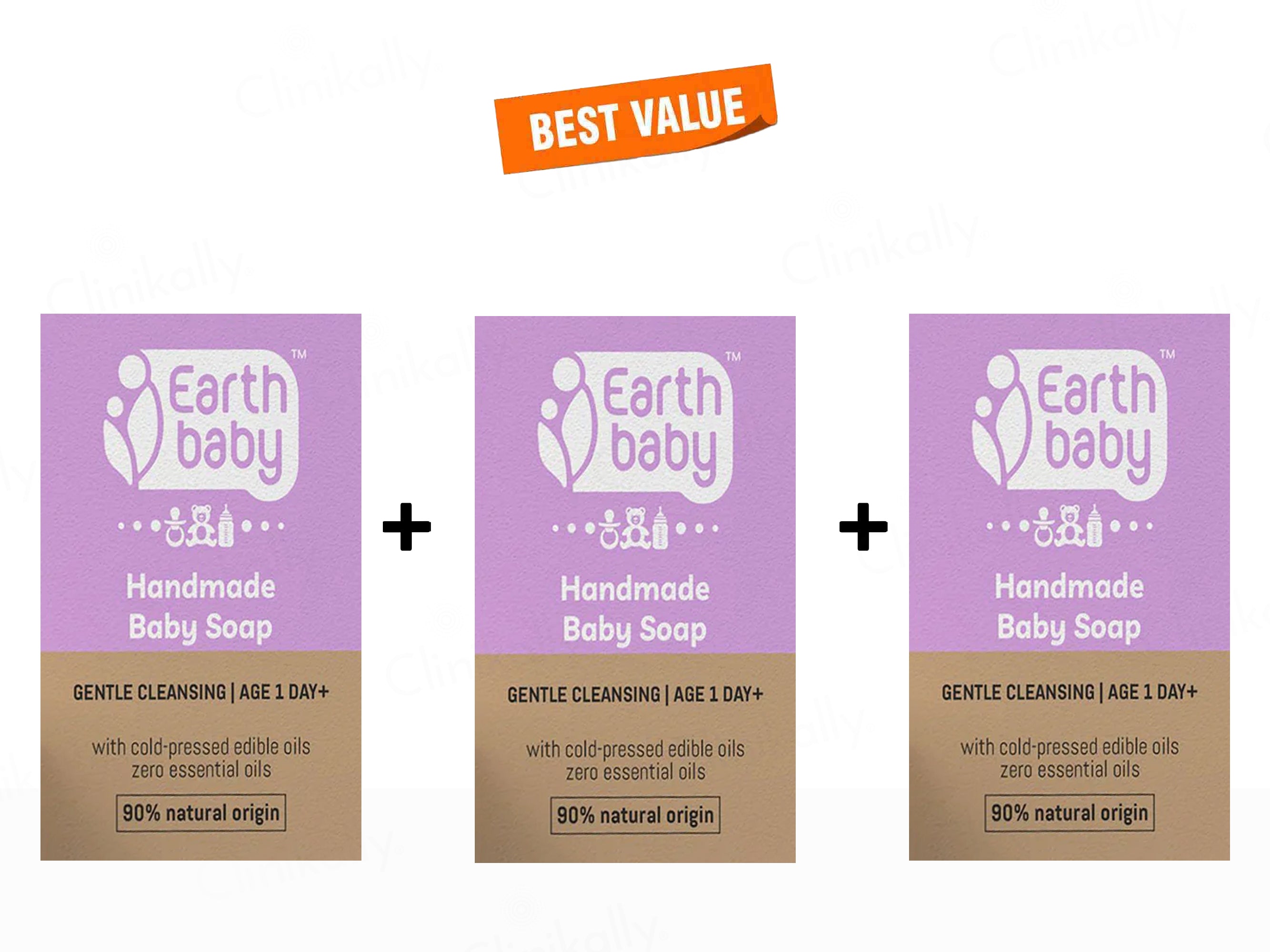 Earth Baby Handmade Gentle Cleansing Baby Soap (Age 1 Day+)
