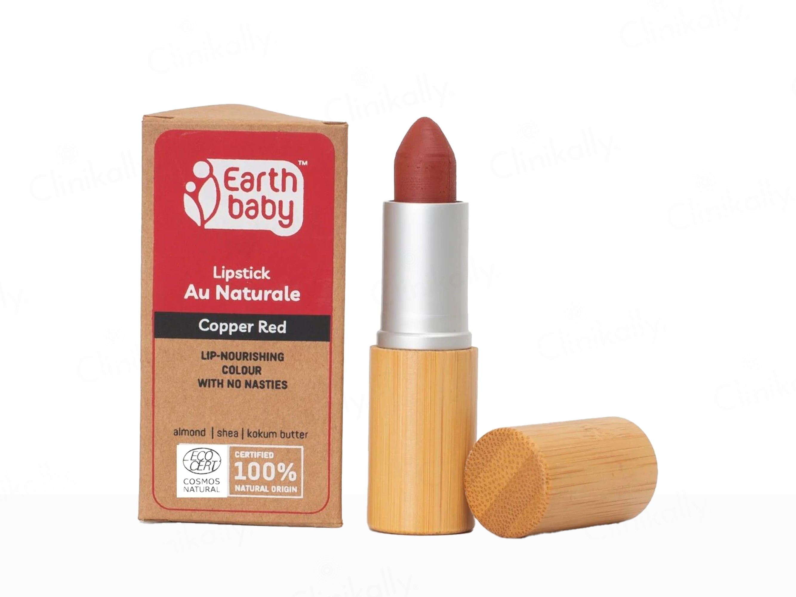 Earth Baby Lip-Nourishing Colour Lipstick Au Naturale - Copper Red
