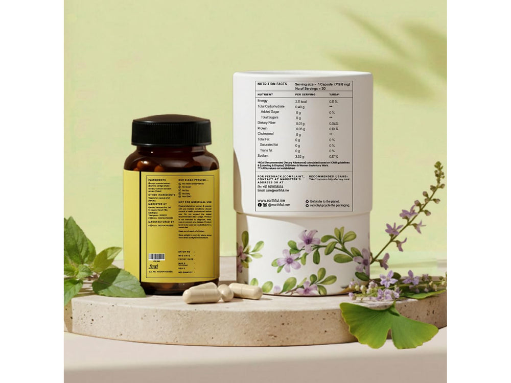 Earthful Foglift Support Focus Nutraceutical Veg Capsule