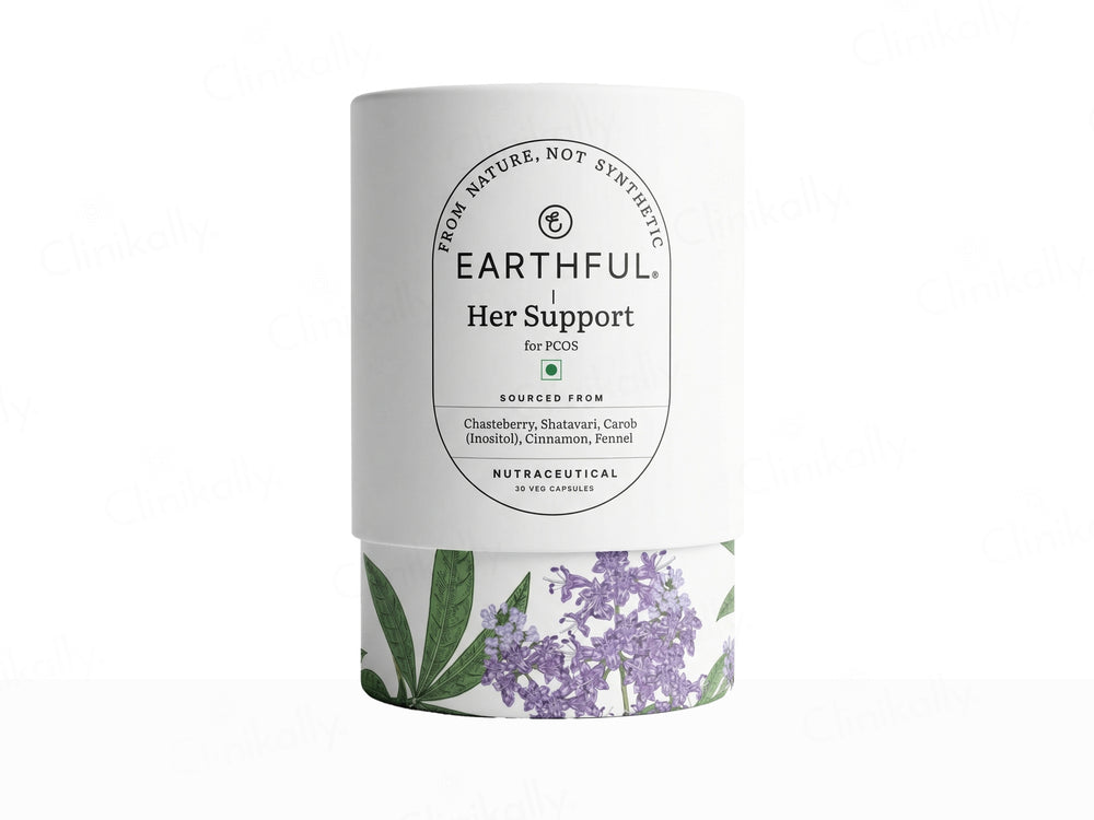 Earthful Her Support PCOS Nutraceutical Veg Capsule