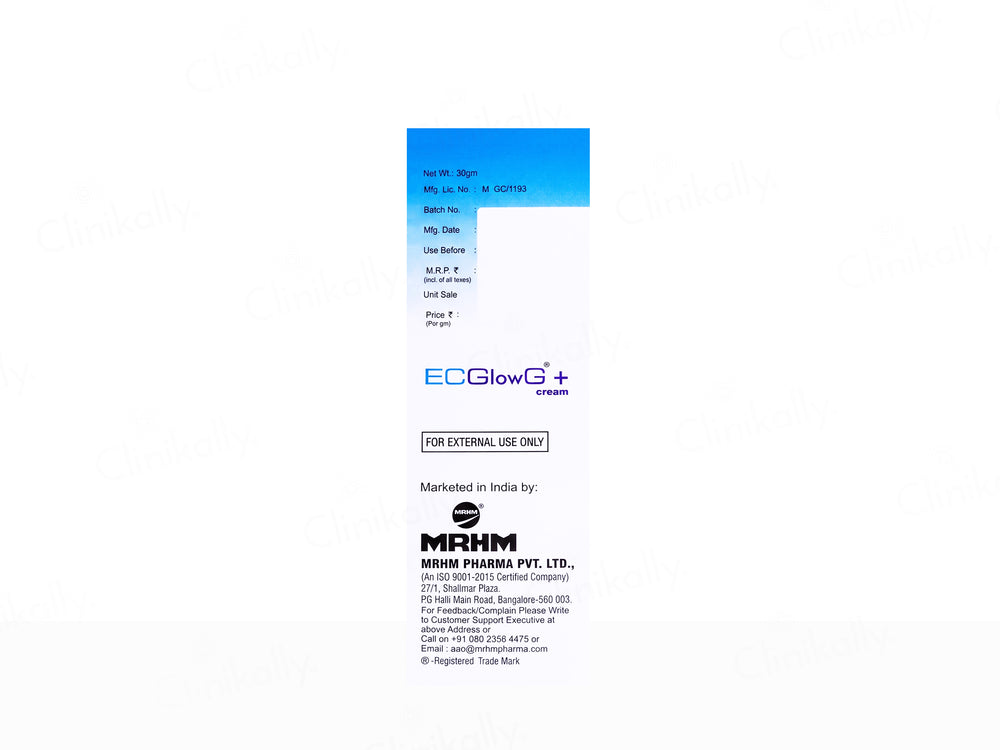Ecglow+ Intensive Skin Brightening Cream