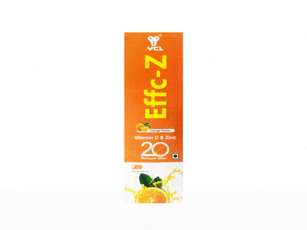 Effc-Z Vitamin C & Zinc Effervescent Tablet - Orange Flavour