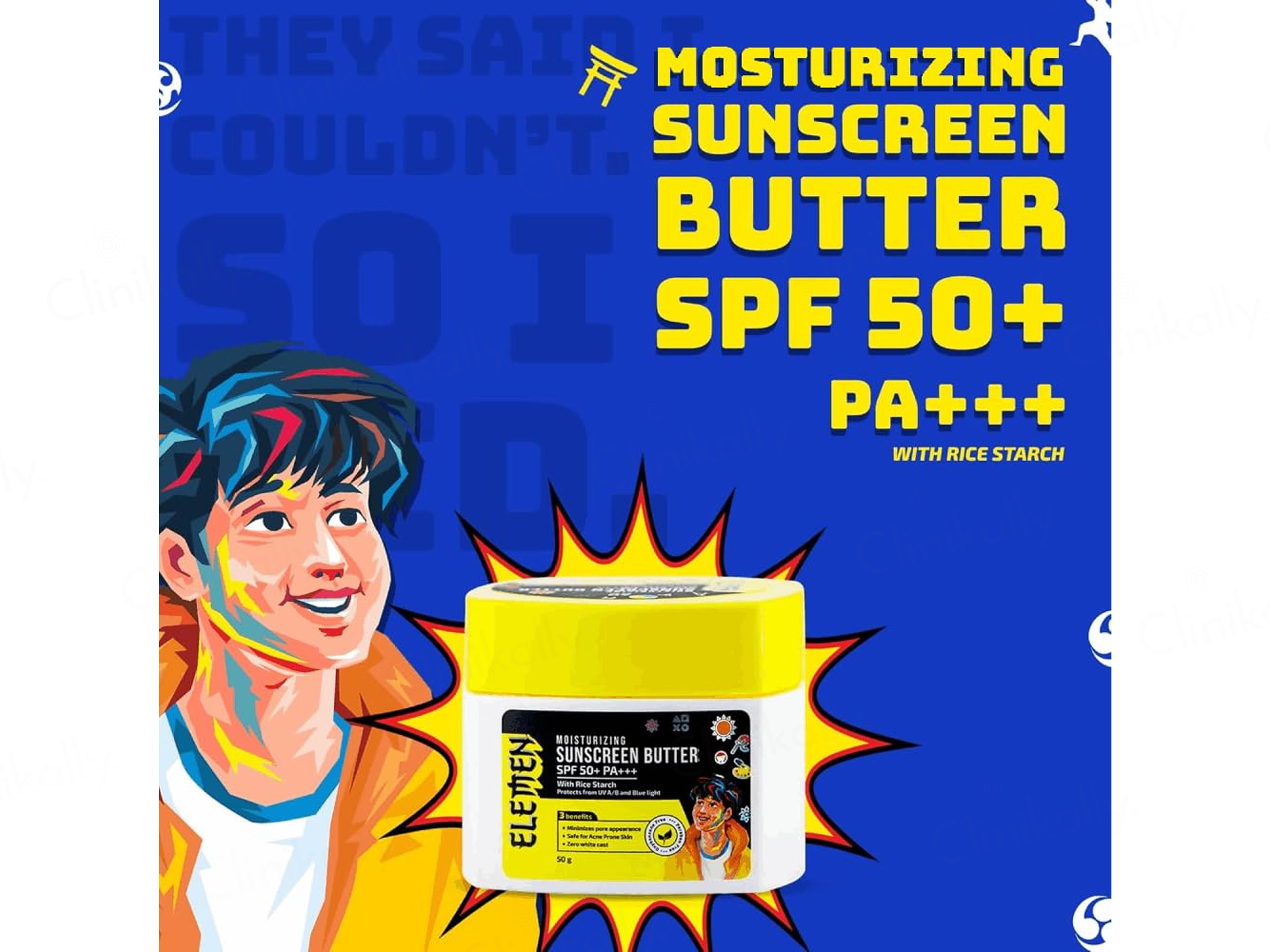 Elemen Moisturizing Sunscreen Butter SPF 50+ PA+++