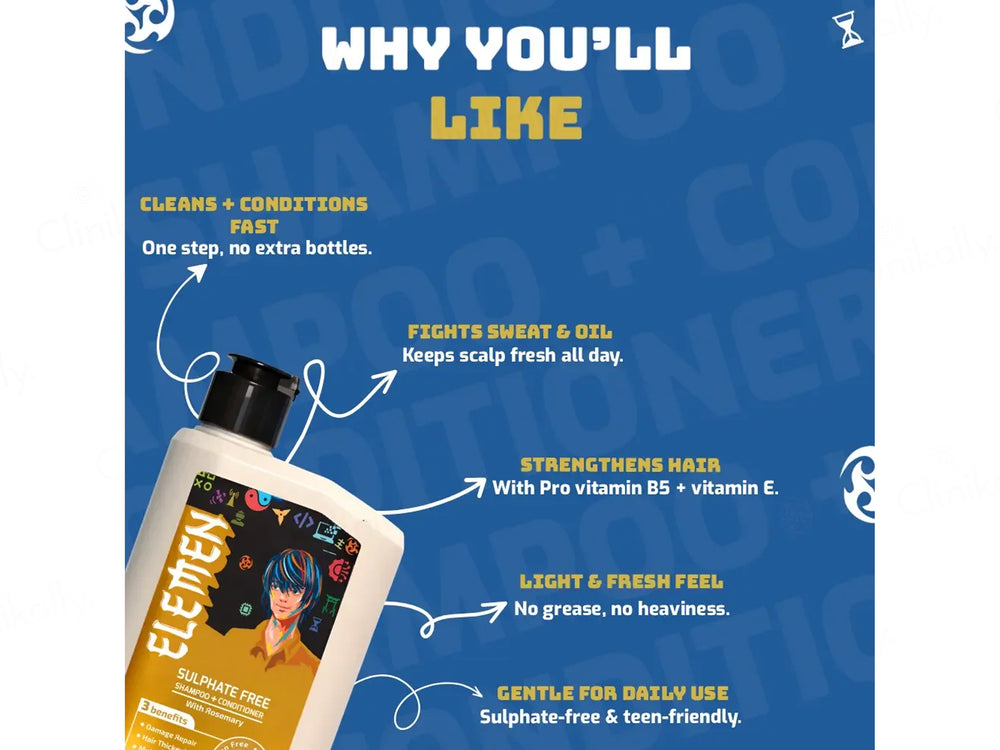 Elemen Sulphate Free Shampoo + Conditioner With Rosemary