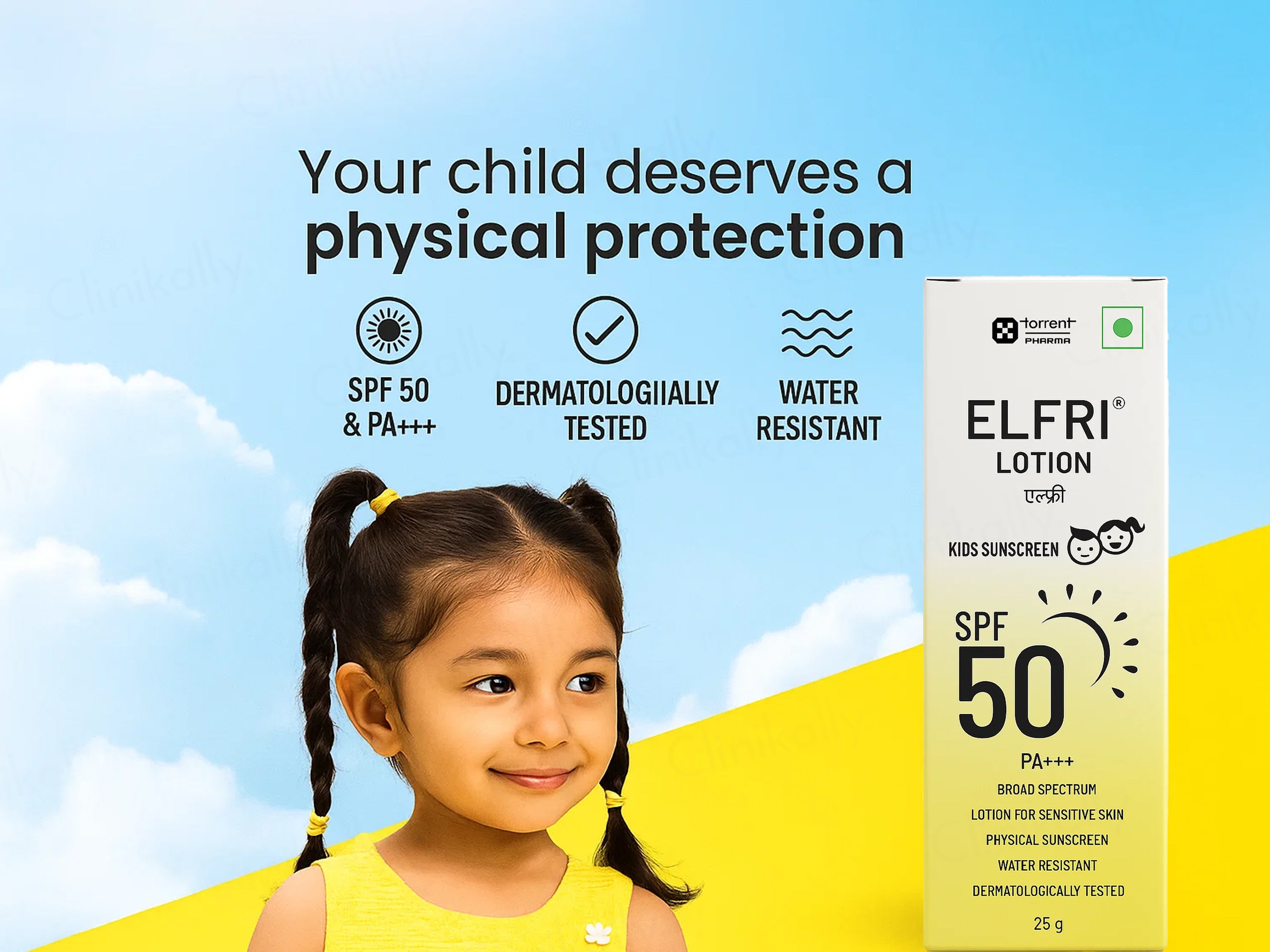 Elfri Kids Sunscreen Lotion SPF 50 PA+++