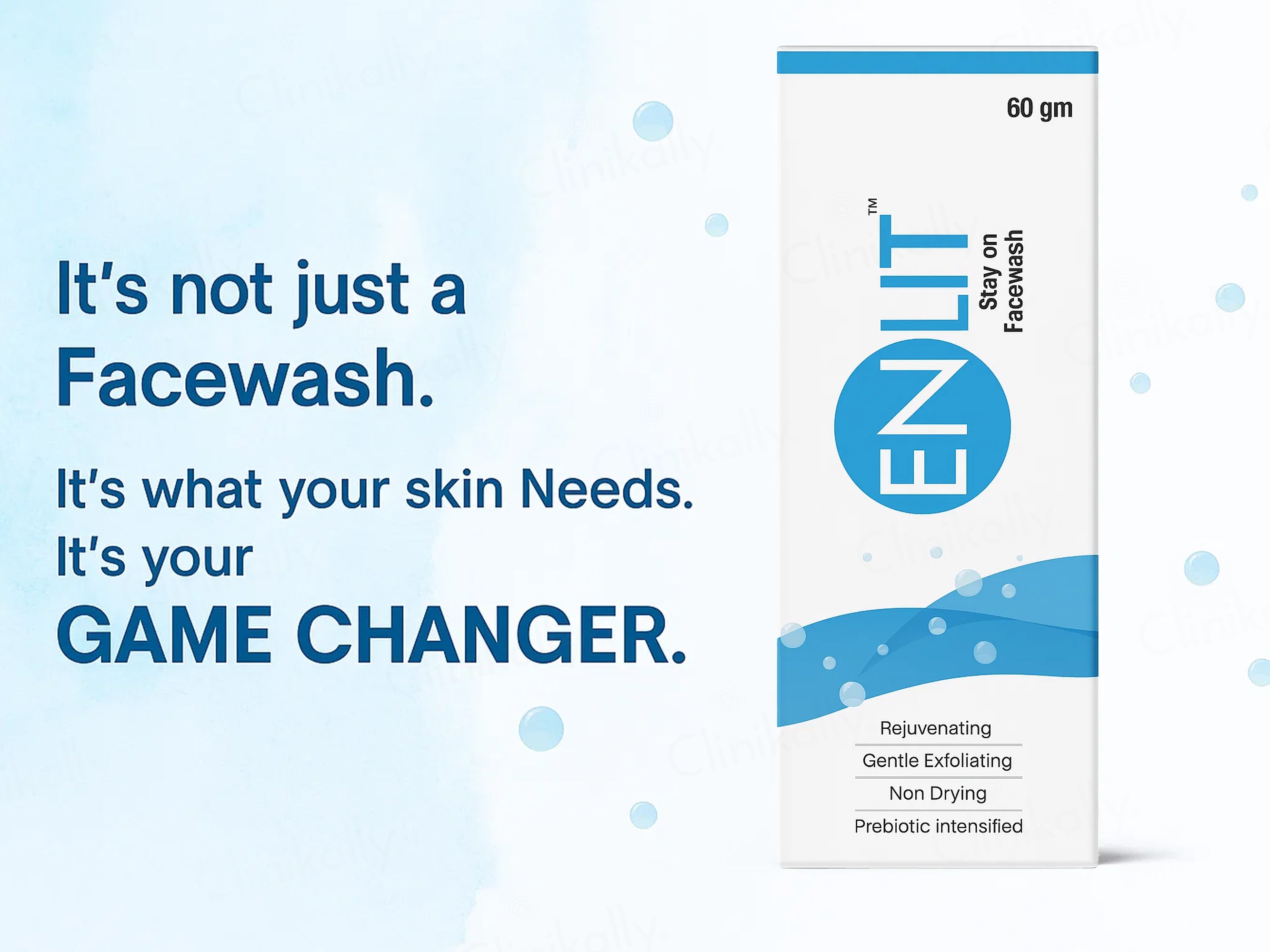 Enlit Stay On Rejuvenating & Gentle Exfoliating Face Wash