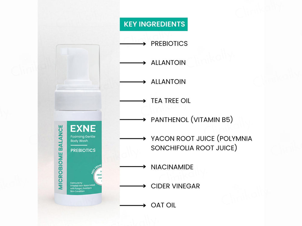 Exne Prebiotics Soothing & Hydrating Foaming Gentle Body Wash