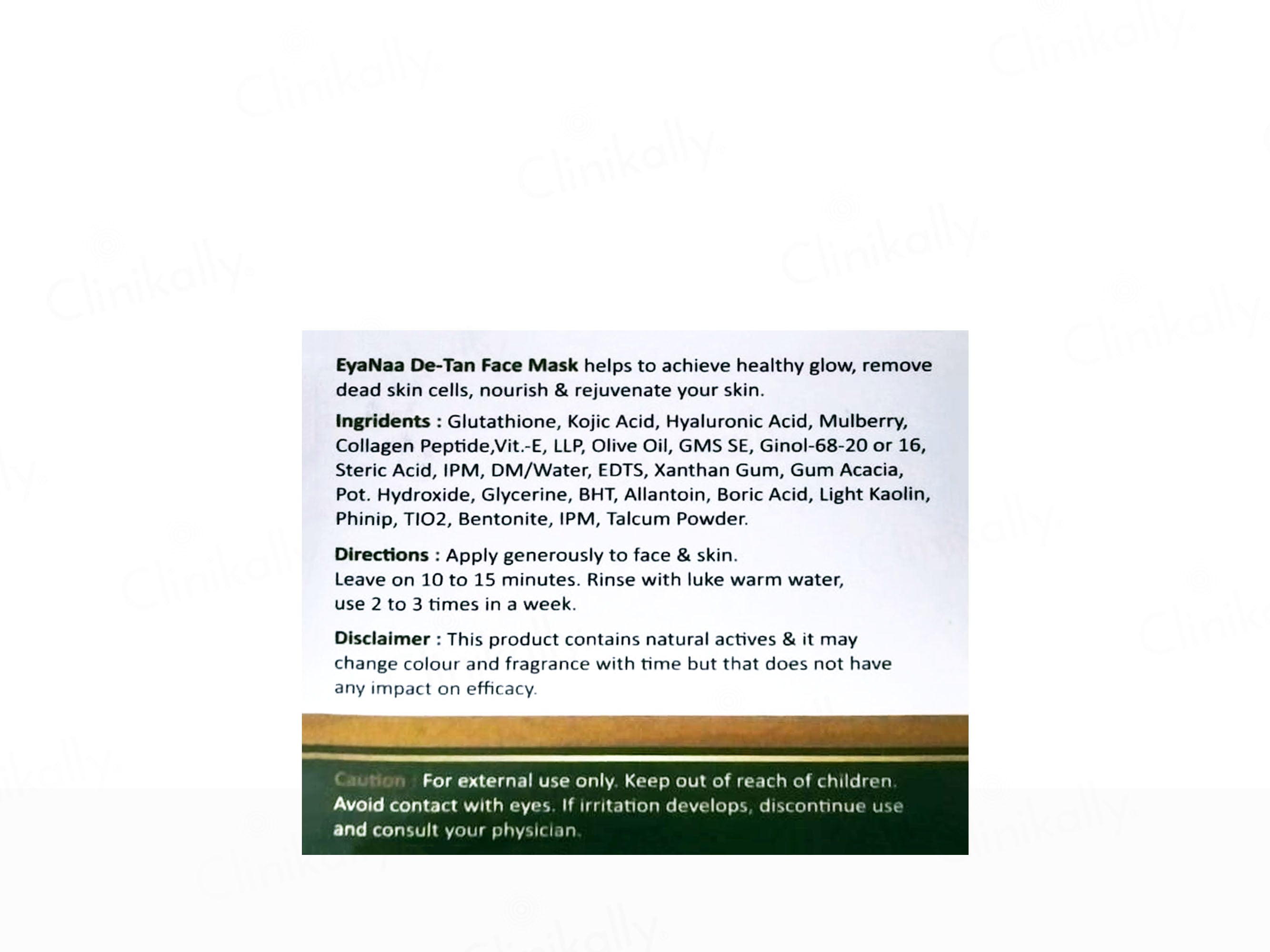 Eyanaa De-Tan Face Masque