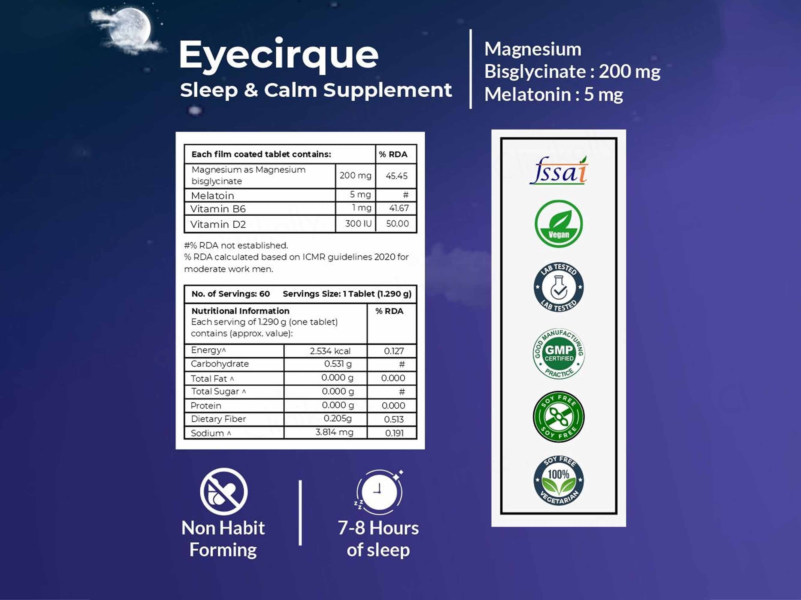 Eyecirque Sleep & Calm Nutraceutical Supplement Tablet For Adults