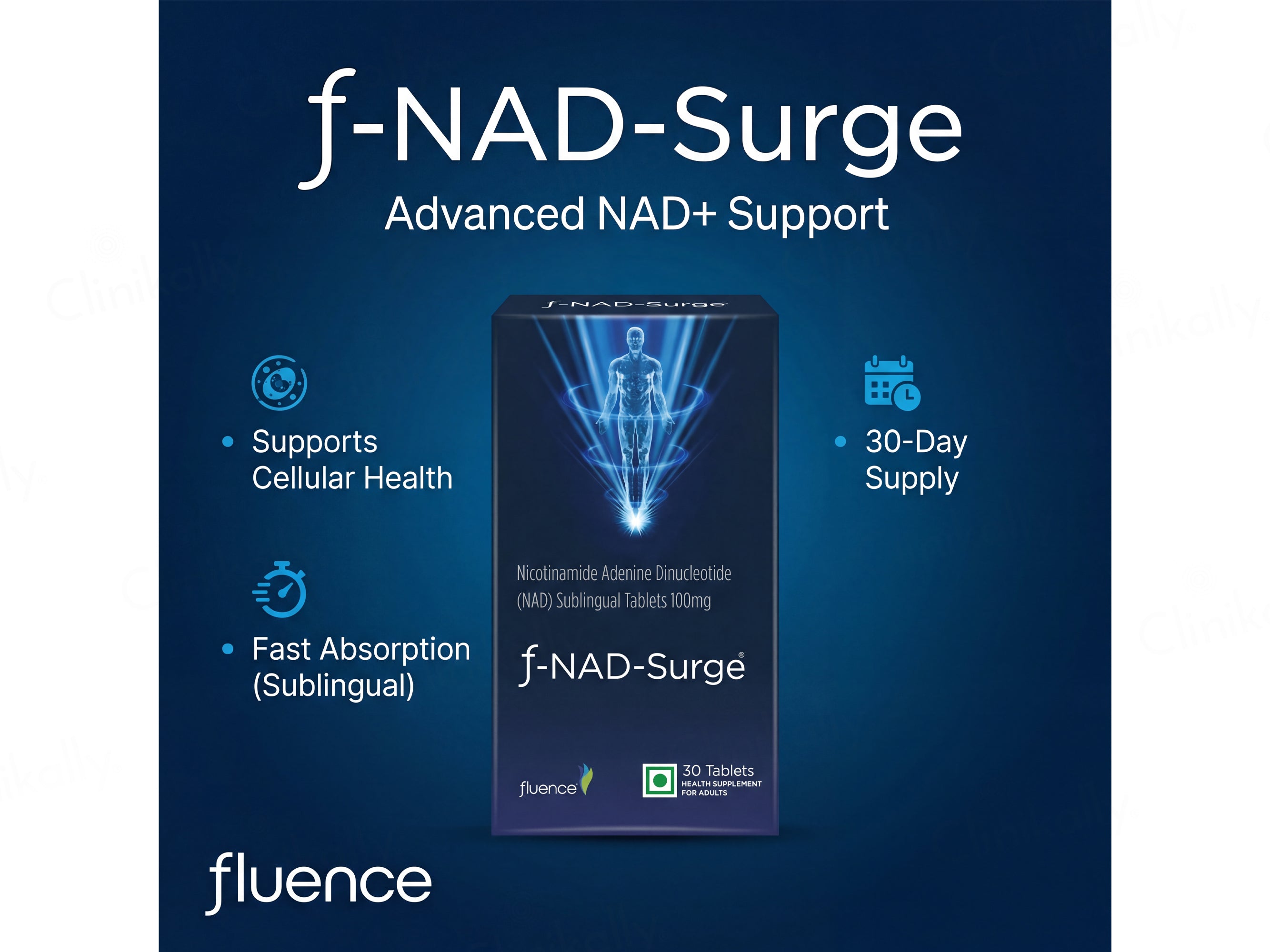 F-NAD-Surge 100mg Health Supplement Sublingual Tablet For Adults