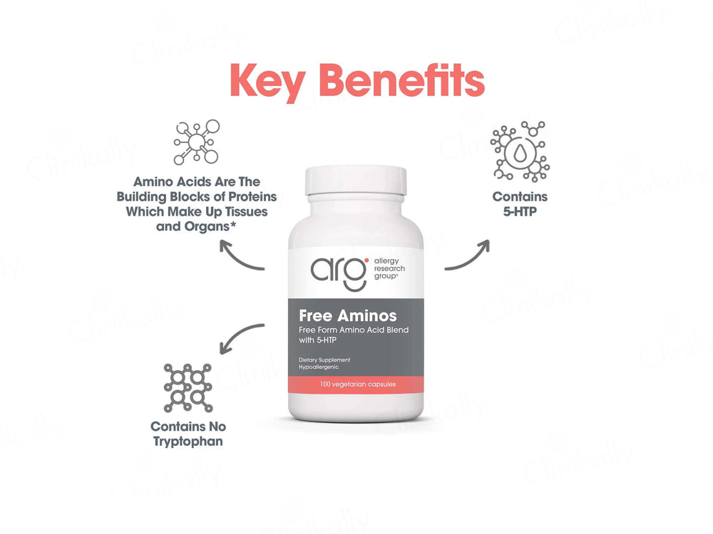 Allergy Research Group Free Aminos Dietary Supplement Vegetarian Capsule