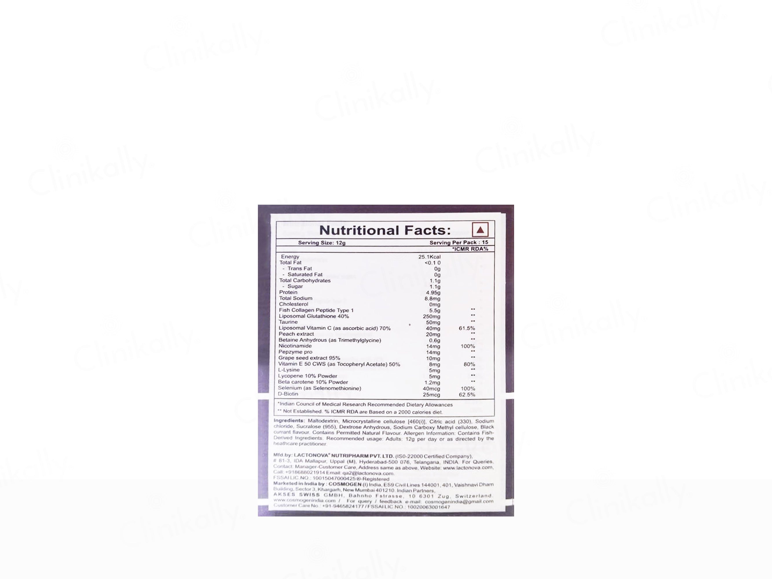 Faher Youngin Marine Collagen Peptide Powder - Black Currant Flavor