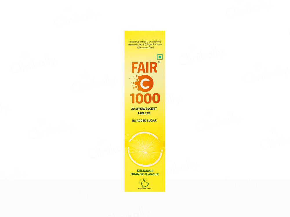 Fair C 1000 Effervescent Tablet - Delicious Orange Flavour