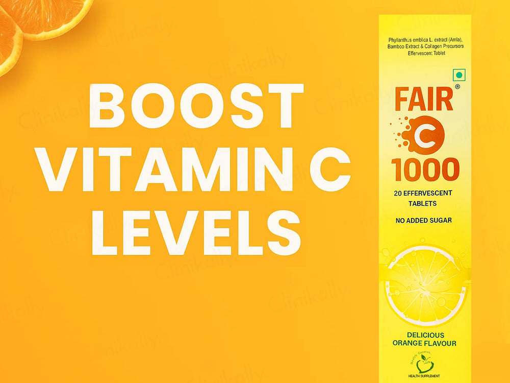Fair C 1000 Effervescent Tablet - Delicious Orange Flavour