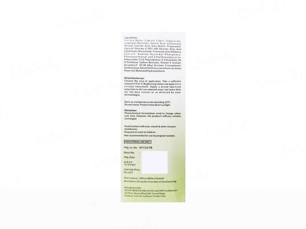Fair C Brightening Lotion
