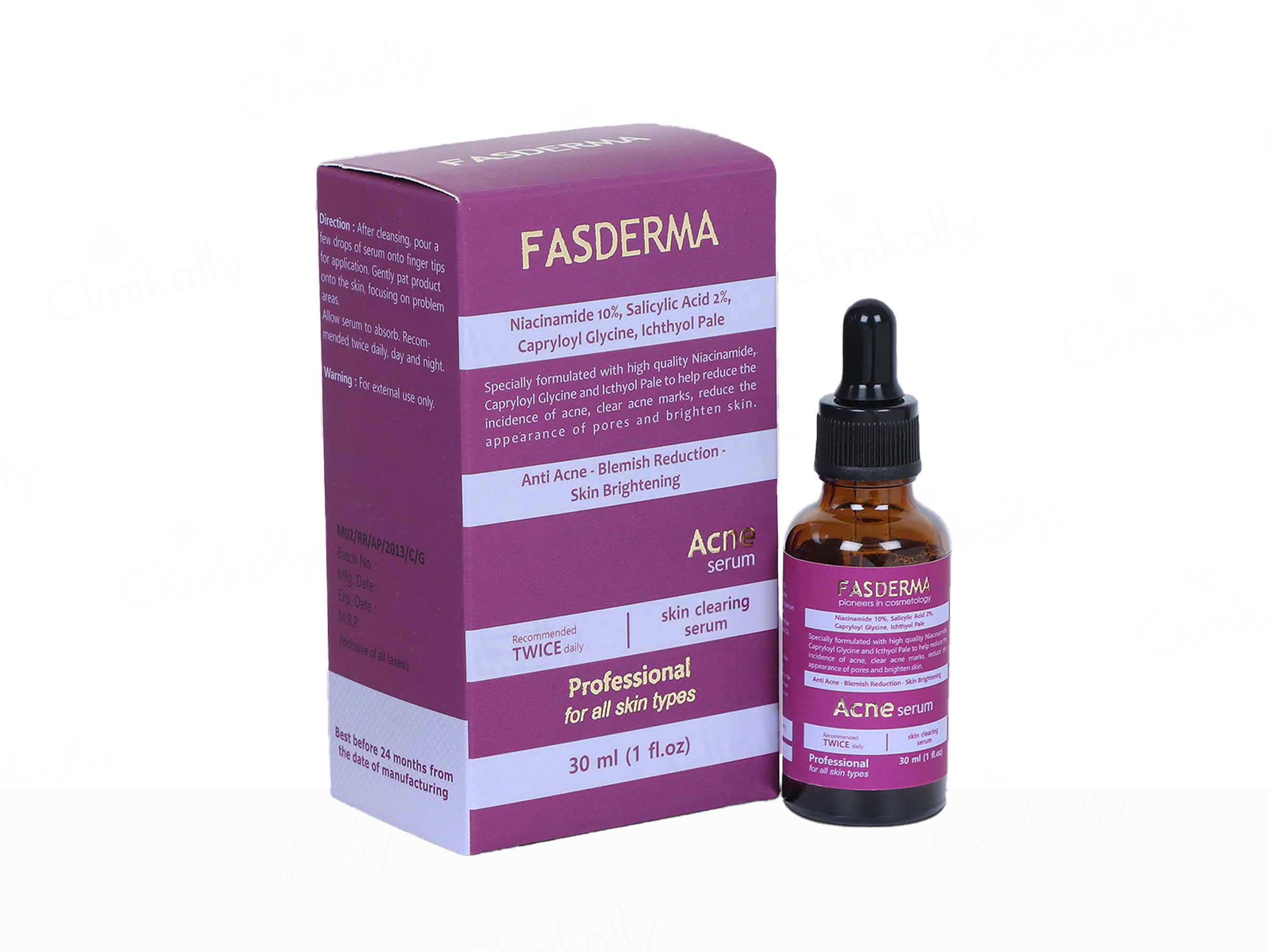 Fasderma Professional Skin Brightening Anti Acne Face Serum