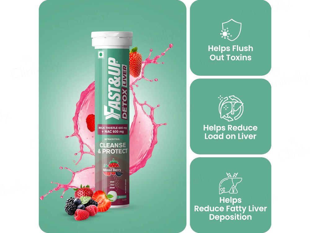 Fast&Up Liver Detox Effervescent Tablet - Mixed Berry Flavour