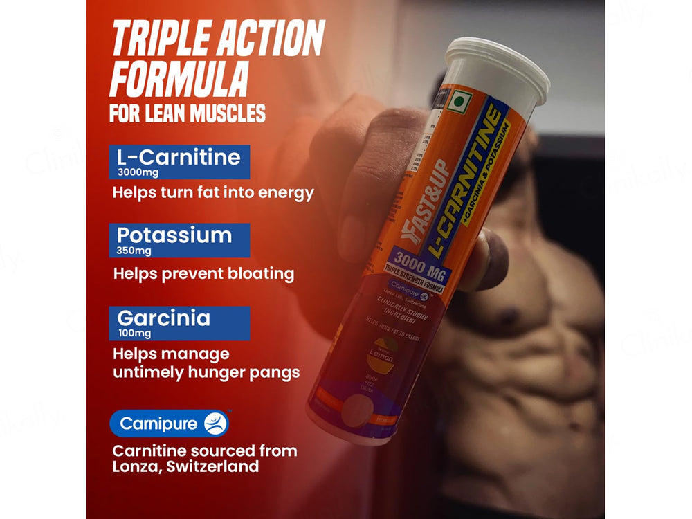 Fast&Up L-Carnitine 3000mg Zero Sugar Effervescent Tablet