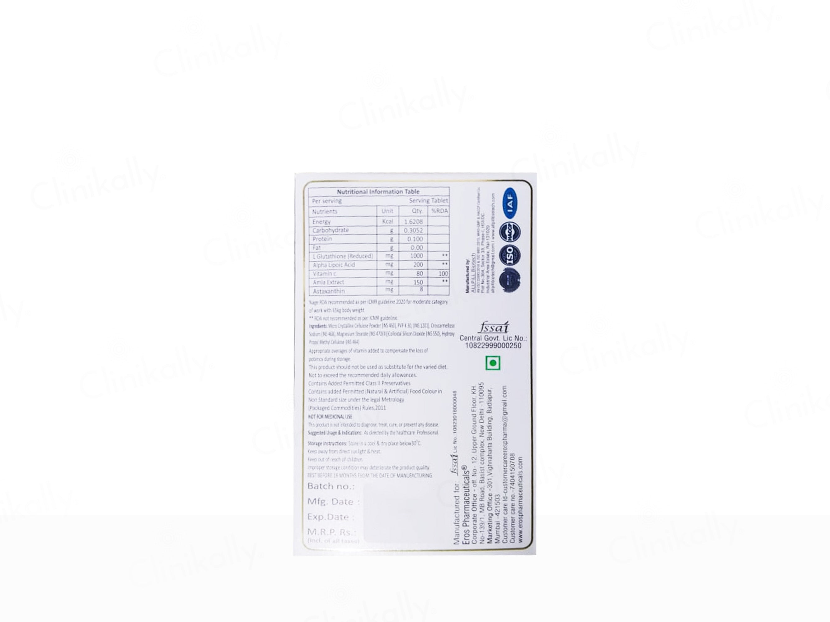 Fixglow-OD Skin Brightening Tablet