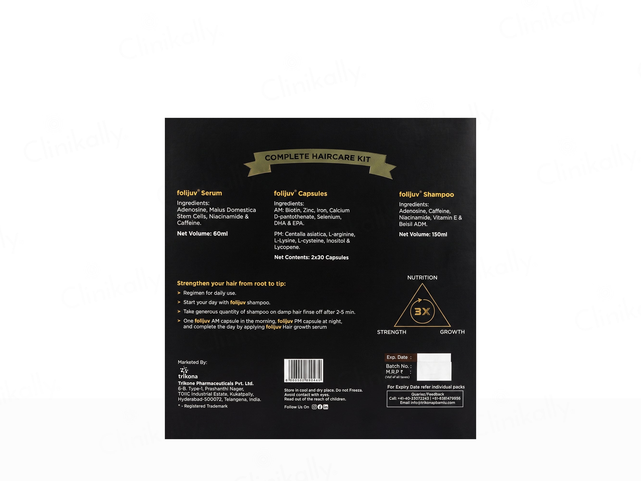 Folijuv 3X Complete Haircare Kit