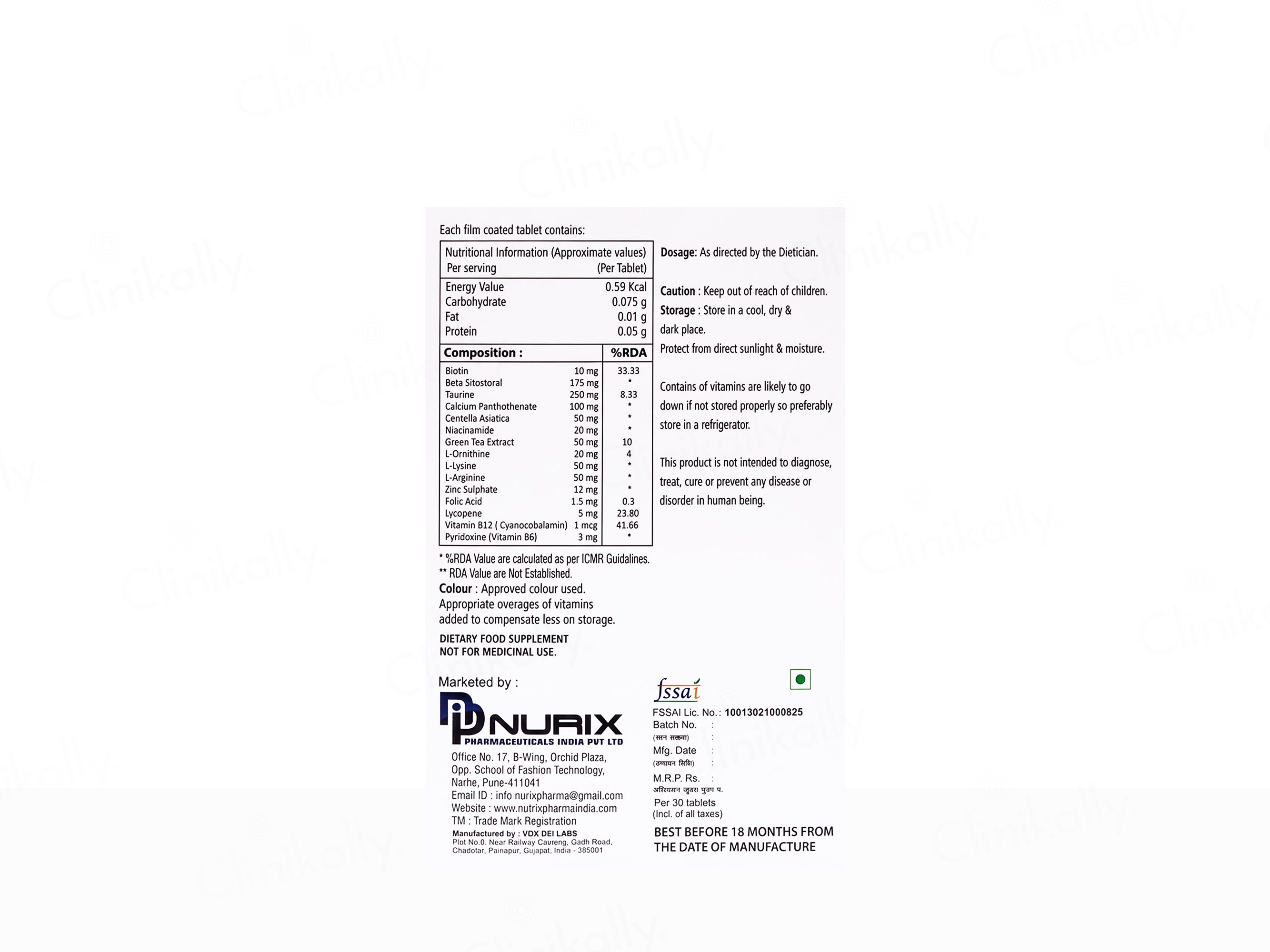 Folliedge Hair Regrowth Tablet