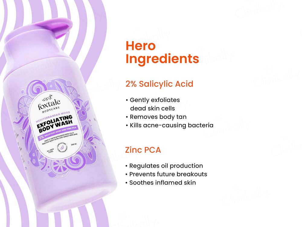 Foxtale 2% Salicylic Acid Exfoliating Body Wash