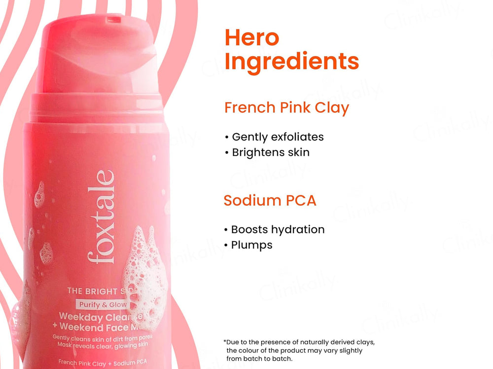 Foxtale Purify & Glow Weekday Cleanser + Weekend Face Mask