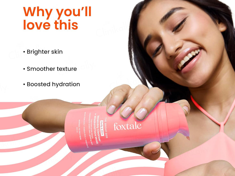 Foxtale Purify & Glow Weekday Cleanser + Weekend Face Mask