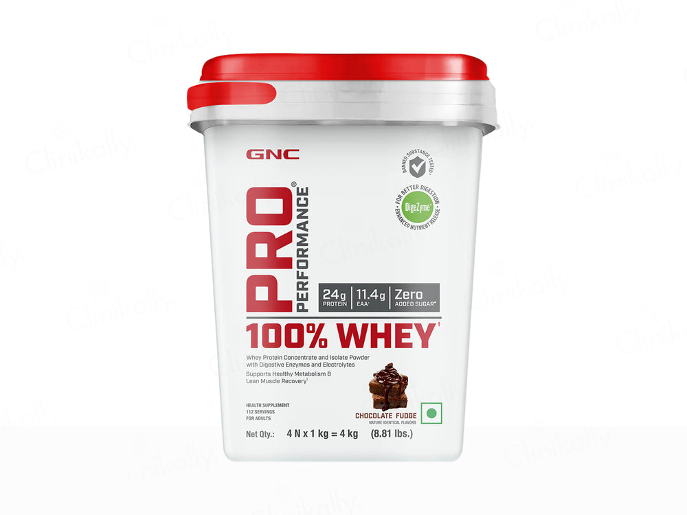 GNC Pro Performance 100% Whey Protein Powder - Chocolate Fudge Flavour