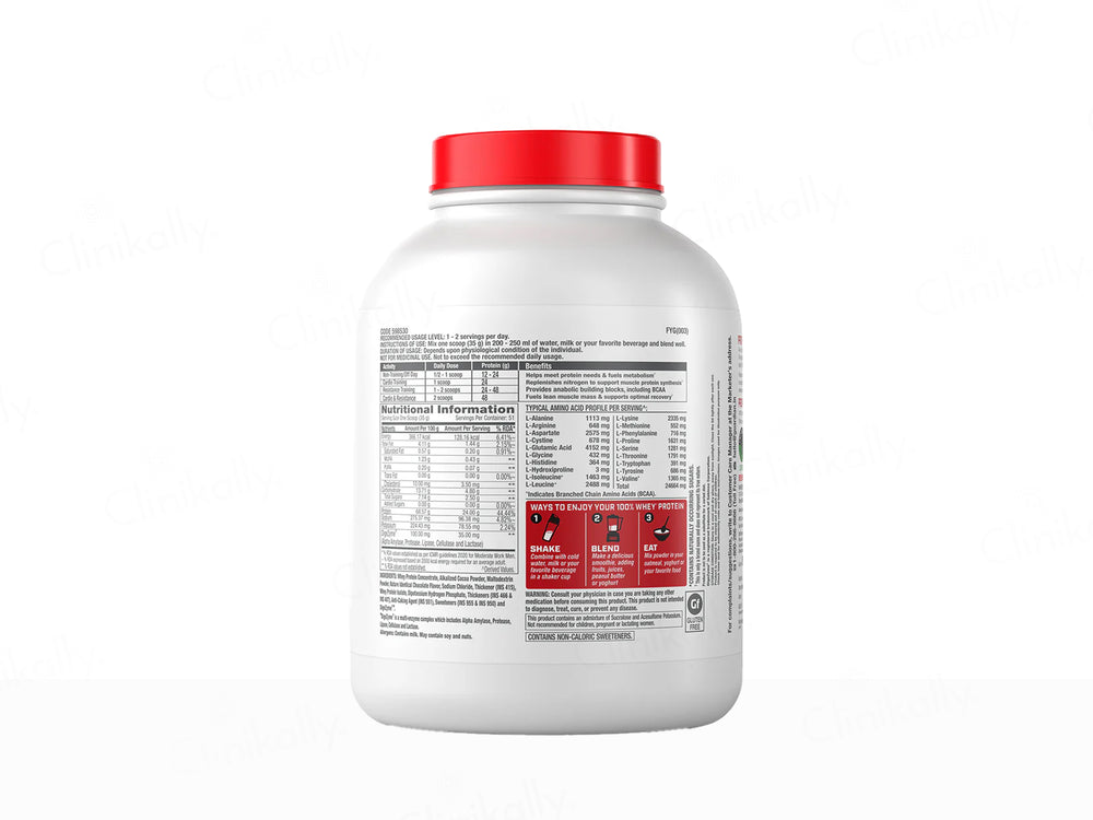 GNC Pro Performance 100% Whey Protein Powder - Chocolate Supreme Flavour