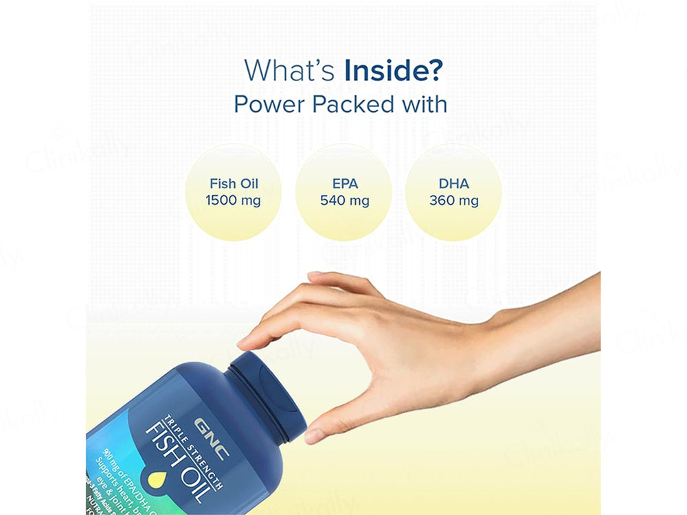 GNC Triple Strength Fish Oil Health Supplement Soft Gelatin Capsule